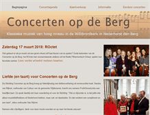 Tablet Screenshot of concertenopdeberg.nl